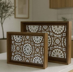 طقم صواني خشب